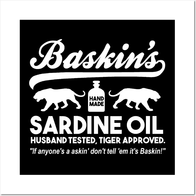 BASKIN'S SARDINE OIL Wall Art by thedeuce